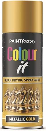 Life Necessities Gold Metallic Spray Paint 3 x 400ml Aerosol view 2