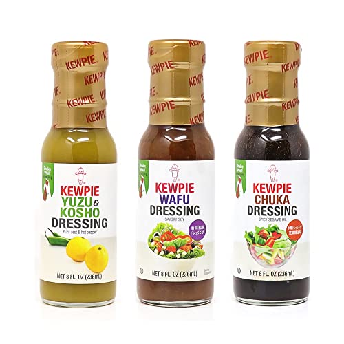 [Kewpie] Asian Home Dressing Variety Pack Wafu, Chuka and Yuzu Kosho