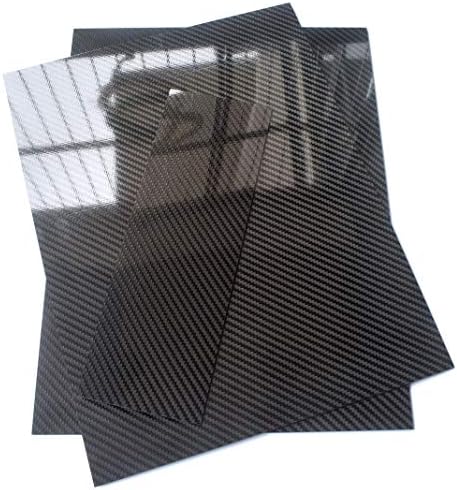 1mmx100mmx300mm Glossy Carbon Fiber Sheet Plate Panel 3K Twill Mirror Like