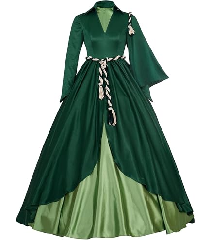 scarlett gone with the wind green dress RocailleCos O'Hara Cosplay Costume Fancy 19 Century Ball Gown for Women (XS, green) : Clothing, Shoes & Jewelry scarlett o'hara dresses from gone with the wind