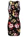 JJ Perfection Women's Floral Printed Sleeveless Bodycon Mini Dress