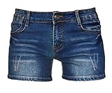PHOENISING Women's Sexy Denim Fabric Short Pants Comfy Stretchy Shorts,Size 2-16