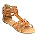 Anna Mavis-7 Women Buckle Zip Ankle Cuff Flat Gladiator Sandal Run Half Size Big