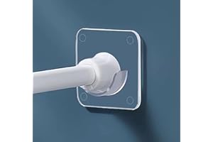 4 Pack Adhesive Shower Curtain Rod Holder and Retainer - No Drilling Stick-on Wall Mount - Invisible Transparent Shower Rod S