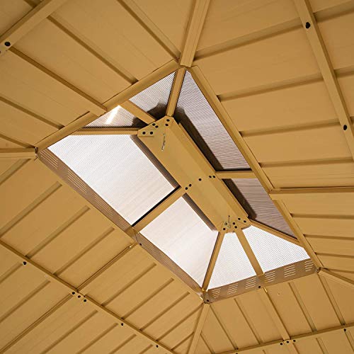 DNNAL Pavillon mit Seitenwänden, Außen Canopy Doppeldachgarten Pavillon Partyzelt für Außenhof Garden Villa (3,65 X 2,99… – Bild 5
