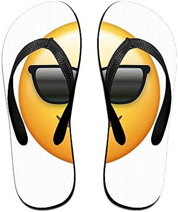 Noble Shop Sunglasses Emoji Flip Flops Sandals Beach Shower Slippers