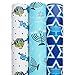 Hanukkah Gift Wrap in Assorted Designs - 3 Rolls Total 150 sq.ft. (Light Blue)