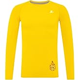 DEVOROPA Youth Boys Compression Thermal Shirt Long Sleeve Kids Fleece Baselayer Soccer Baseball Undershirt Slim/Regular/Husky