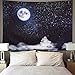 BLEUM CADE Moon and Clouds Tapestry Wall Hanging Star Tapestry Starry Sky Tapestry for Living Room Bedroom Dorm Home Decor