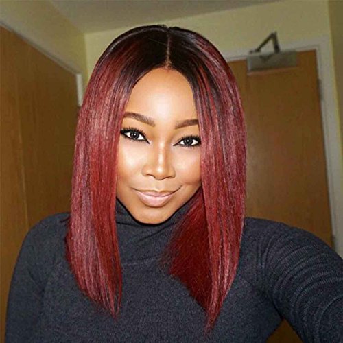 Amazon Com Doren Synthetic Lace Front Short Bob Wigs For Black
