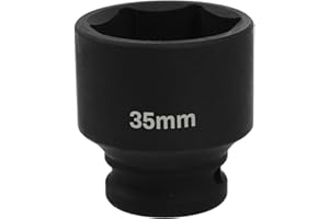 SUNKOO 1/2 Inch Drive 35mm Deep Impact Socket, CR-MO 6 Point Heavy Duty Metric Axle Nut Socket for Easy Removal of Axle and Wheel Hub Nuts