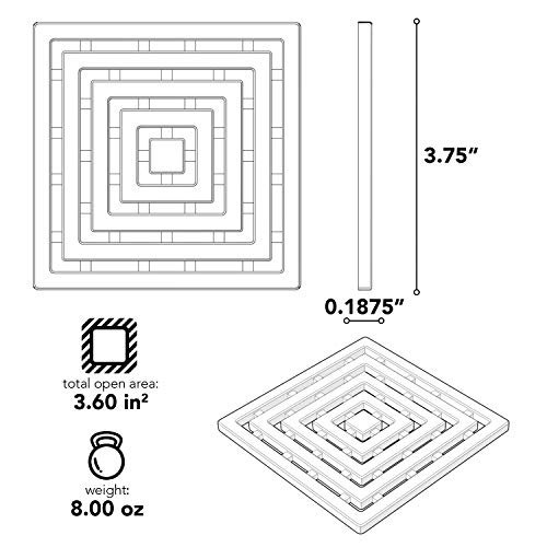 Ebbe E4815 Frames Brushed Stainless Unique Series Grate - Thumbnail 2