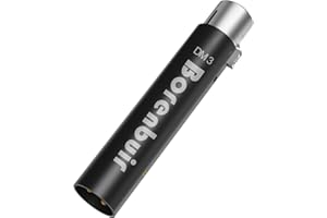 Borenbuir In-line Microphone Preamp for Dynamic Mic, [Brass metal design for better shielding] Ultra-Clean Gain Mic Booster Activator Preamp lifier for Podcast, Broadcast, Studio Singing