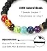 LOLIAS 4 Pcs Mens Bracelet Chakra Lava Stone Yoga Healing Diffuser Bracelets Adjustable L4