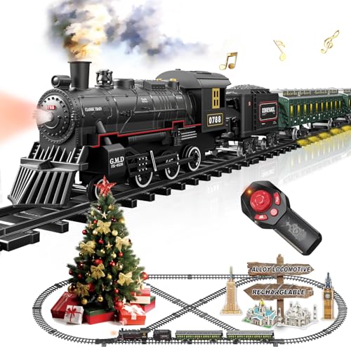 Green Rc Luxury Rechargeable Christmas Train Set