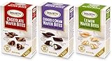Dolcetto Petites Wafer Bites 3 Flavor Variety Bundle: (1) Dolcetto Chocolate Wafer Bites, (1) Dolcetto Lemon Wafer Bites, and (1) Dolcetto Cookies & Cream Wafer Bites, 4.2 Oz. Ea. (3 Boxes Total)