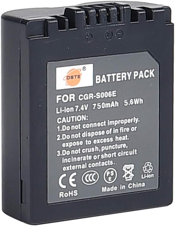 2pcs CGR-S006E DSTE Li-ion Battery Compatible with S006E, CGR-S006, CGR-S006A/1B, CGA-S006E, CGA-S006 - Image 3