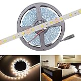 Weatherproof Warm White LED Light Strip, 3528-16.4 Feet, 300 LEDs, 3000K, 72 Lumens per Foot. 12V DC