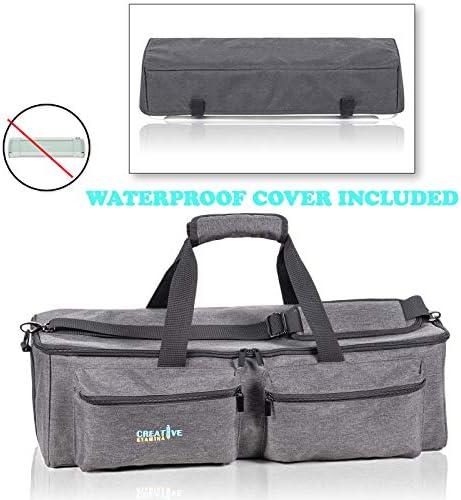 Cricut Carrying Case by Creative Stamina – Free SVG Cut Files & Dust Cover - Die-Cutting Machine Tote Bag – Compatible with Cricut Explore Air, Cricut Maker & Silhouette Cameo 3