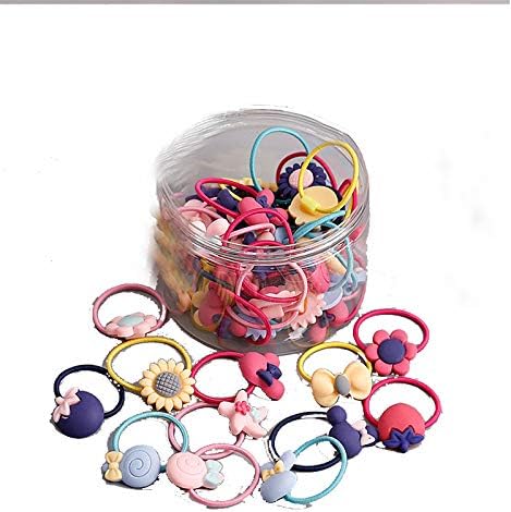 Ponytail-Holders for Girls 40 Pieces Gift Box Elastic-Hair-Ties Ponytail-Holder Hair-Ties for Women Girls
