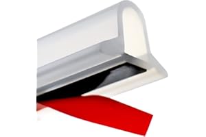 Frantie 118 Inch Collapsible Shower Threshold Water Dam, Ideal for Wheelchair Accessible Silicone Shower Barrier Water Stopper Retention System Dry and Wet Separation for ADA Shower Bathroom (9.8ft)