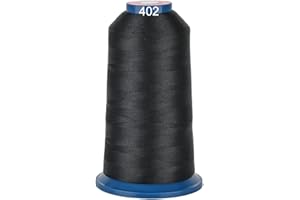 POOLIN RICHWORD Embroidery Thread 4000M 40WT Polyester Thread for All Commercial & Domestic Embroidery Machines Black 0402