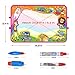 Meland Large Aqua Magic Doodle Mat Water Doodle Mat 34.25 x 22.4 inch, Water Drawing Pad with 4 Water Pens and 8 Molds, Kids Educational Travel Toy Gift for Boys Girls Toddlers Age 2 3 4 5, 6 Colors