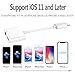 Lightning Jack Headphone Adapter Charger Compatible with iPhone 7/7Plus/8/8Plus/X 10/XS Max/XS/XR Earphone Adapter Headphone AUX Audio & Charge Adapter, Connector Lightning Cable Support iOS 11 System