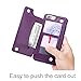 iPhone 8 Plus/iPhone 7 Plus Wallet Leather Case for Women, 3 Card Holder/ID Slots, Butterfly Flower Cover for iPhone 6s Plus - Purple