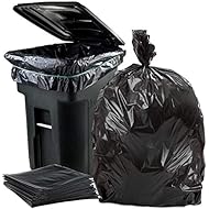 Plasticplace 95-96 Gallon Garbage Can Liners â”‚1.5 Mil â”‚ Black Heavy Duty Trash Bags â”‚ 61â€ X 68â€ (25Count)