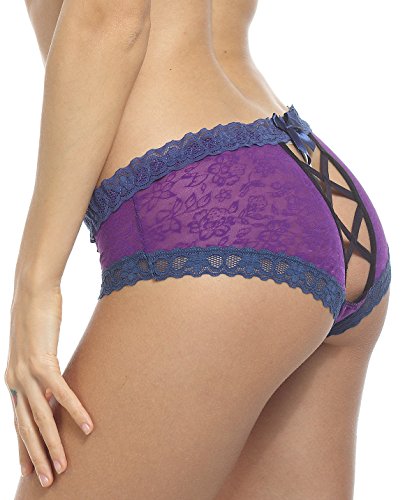 Sofishie Sexy Midnight Cross Back Panties - Purple - Large