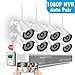 Full HD 1080P Security Camera System Wireless with 1TB Hard Drive,SAFEVANT 8 Channel Home Security Systems 8PCS 2MP Outdoor Indoor Surveillance Cameras with Night Vision Motion Detection