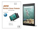 JOTO - Google Nexus 9 Screen Protector Film, Ultra Crystal Clear (Invisible) Scratch Resistant, exclusive for 2014 HTC Google Nexus 9 (8.9 inch), with Lifetime Replacement Warranty (3 Pack)