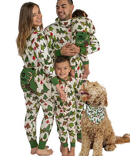 Christmas Pajamas Couples And Dog 