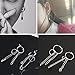 Milue 1Pair Safety Pin Shape Geometry Long Chain Tassel BTS Irregular Earring G-Dragon (B)