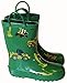 Foxfire for Kids Green with Constuction Equipment Rubber Boots