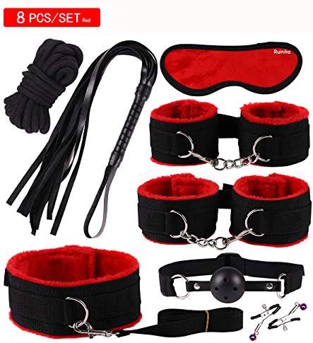 Ruinika New Plush Set Toy Suit 7/8/10/12/16/20/22/23 PCS Nylon Leather Kit Special Bundled Binding Set New Yoga Plush Leather Set Yoga Set SM Kit for Couple Adult Sexy Suit