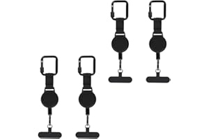 Retractable Phone Leash, Anti-Theft Stainless Steel Cable with Belt Clip and Locking Carabiner, for Travel, Hiking, Commuting