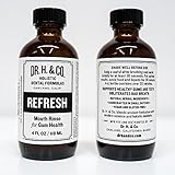 Dr. H. & Co. Dentist Formulated Refresh Mouthwash Ð All Natural Herbal and Holistic Mouth Rinse for Healthy Gums and Teeth (4 oz Glass Bottle)