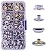 160 Pcs Snaps Fastener, (Marine Grade, 40 of Each Piece Caps/Studs / 3/8" Sockets/Posts) Heavy Duty Metal Snaps Button for Boat Canvas by YZS, 40 Sets primary