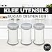 Klee Sugar Dispenser - Sugar Pourer - Suger Shaker, Glass With Stainless Steel Flip Cap, 12 ounce