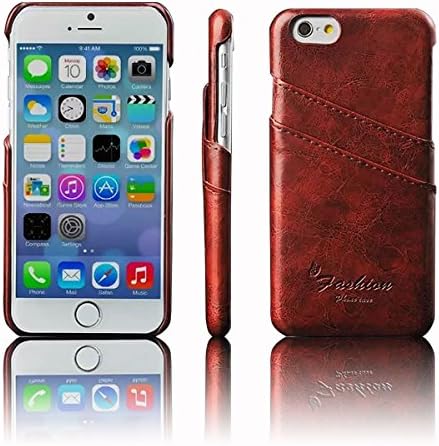 iPhone 6 plus Case, Megafeis iPhone 6 plus(5.5) PU Leather Oil Wax Pattern Stereotypes Protective Soft Case With Card Back Shell SOFT-Interior Scratch Protection Metallic Finished Base with Dual Layer Protection Trendy Strong Flexibility Case for iPhone 6 plus(5.5)/Super Lightweight /Scratch Protection /Perfect Fit/ ECO-Friendly Packaging (SH008)- Multi Color Choice (brown)