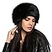 Zeogoo Women Winter Faux Fur Russian Cossack Style Hat Headband Ear Warmer (One Size, Black(FBA))