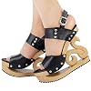 SHOW-STORY-Sexy-Slingback-Stud-Wooden-Look-Wedges-Platform-Clogs-SandalsLF30831