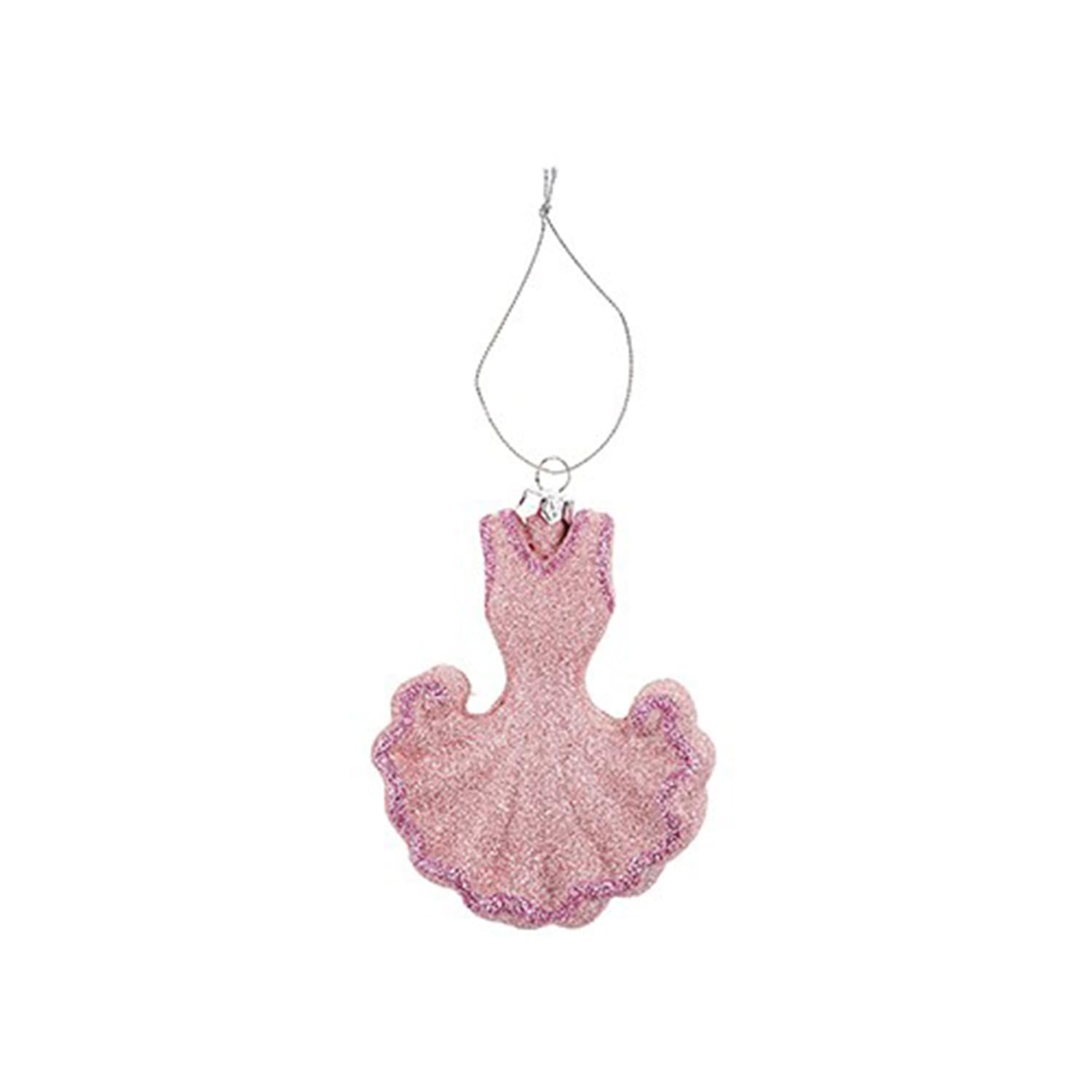 Enchanting Hand Painted Pink Glitter Dress Hanging Decoration - 1 Count - Ideal For Special Occasions & Home Decor