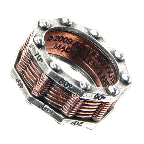 Alchemy Gothic Steampunk Hi Voltage Toric Generator Ring Size 10