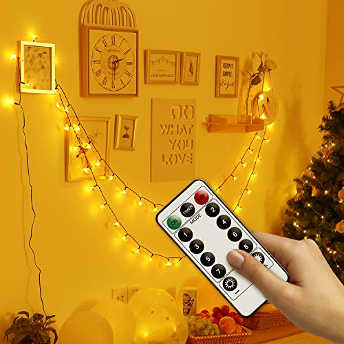 INLIFE LED String Lights with Remote Control, LED Waterproof Decorative Lights Dimmable, Copper Wire Lights for DIY Bedroom, Patio, Garden, Wedding, Parties (2 Sets)