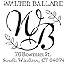 Customized Monogram Return Address Stamp - Square Design - Style MOSQ012
