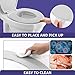 Gimars Newest Reusable Silicon Folding Public Adults Teens Travel Toilet Potty Seat Covers Protectors,Gray