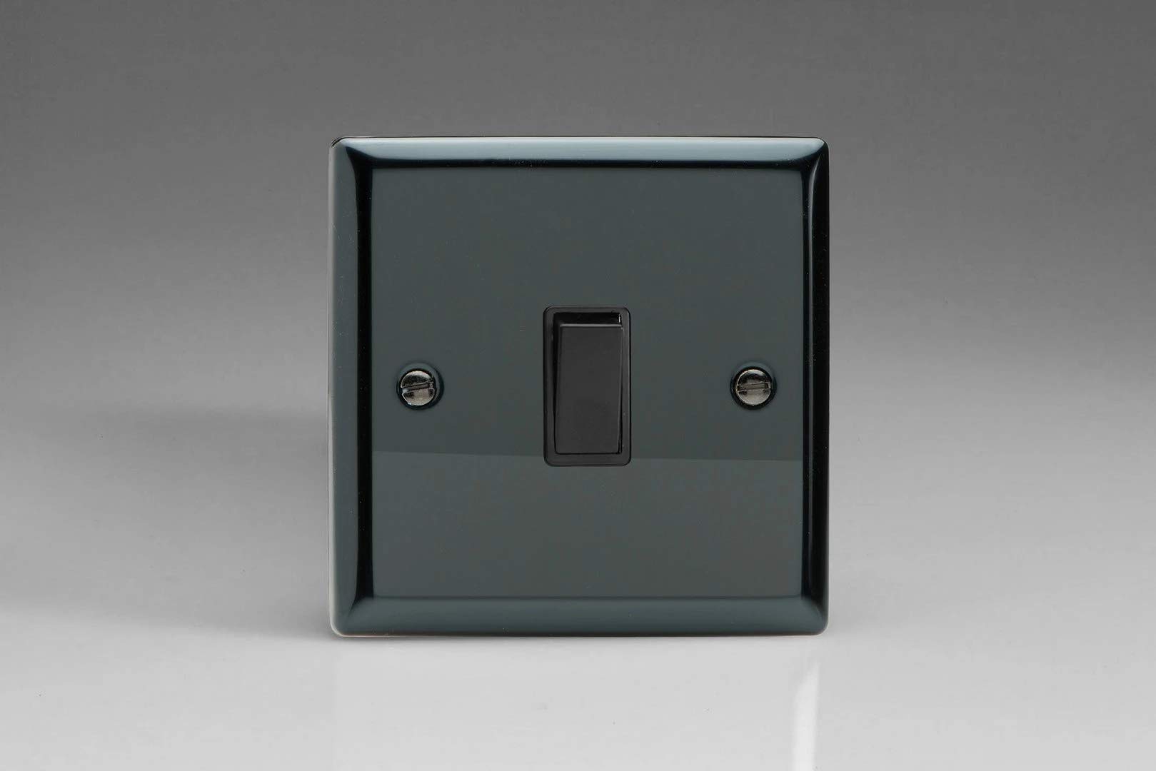 Lumilife Varilight XI1B Rocker Switches 1 Gang Iridium Black Black,91x91x25mm